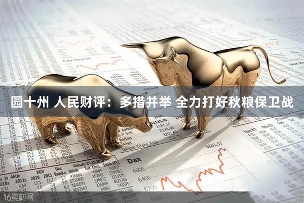 园十州 人民财评：多措并举 全力打好秋粮保卫战